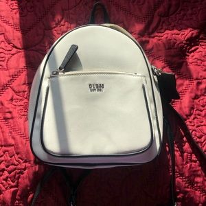 GUESS white mini backpack